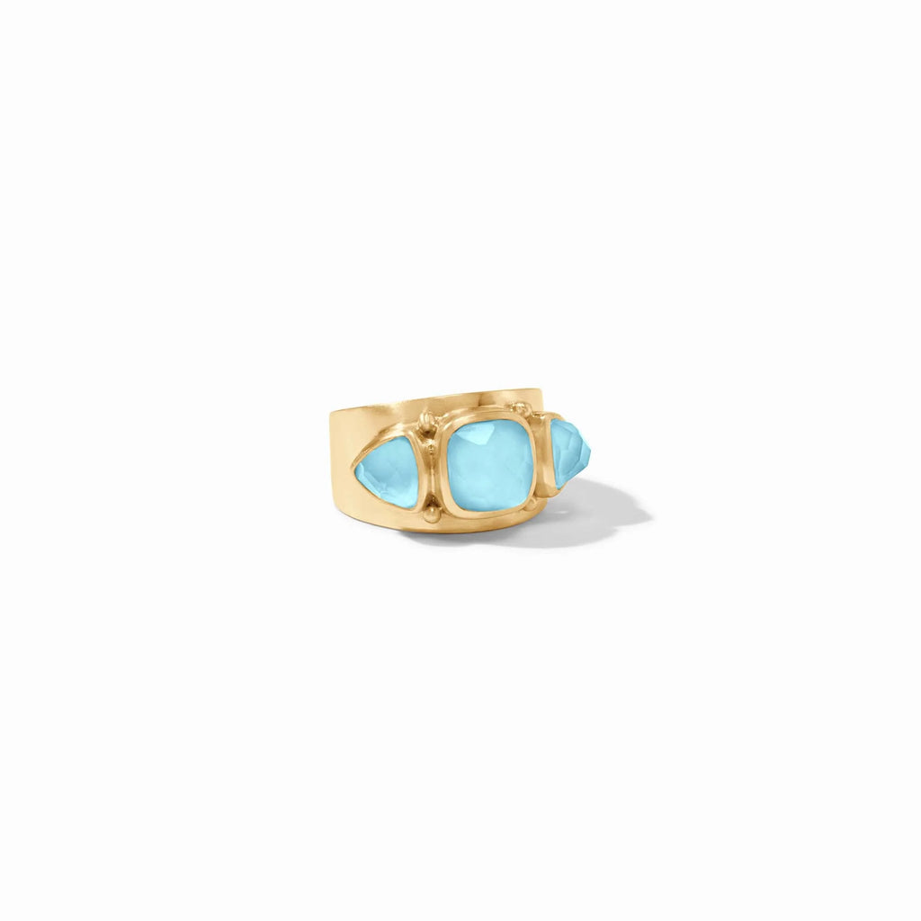 Julie Vos Aquitaine Ring in Iridescent Capri Blue