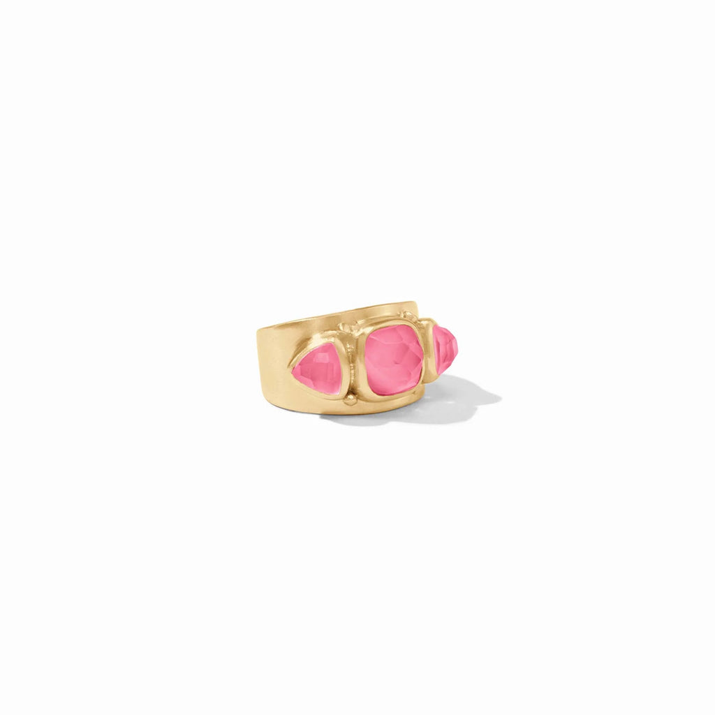 Julie Vos Aquitaine Ring in Iridescent Peony Pink