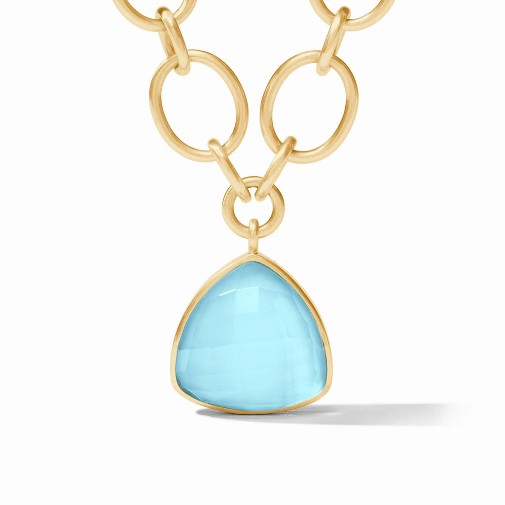 Julie Vos Aquitaine Statement Necklace in Iridescent Capri Blue