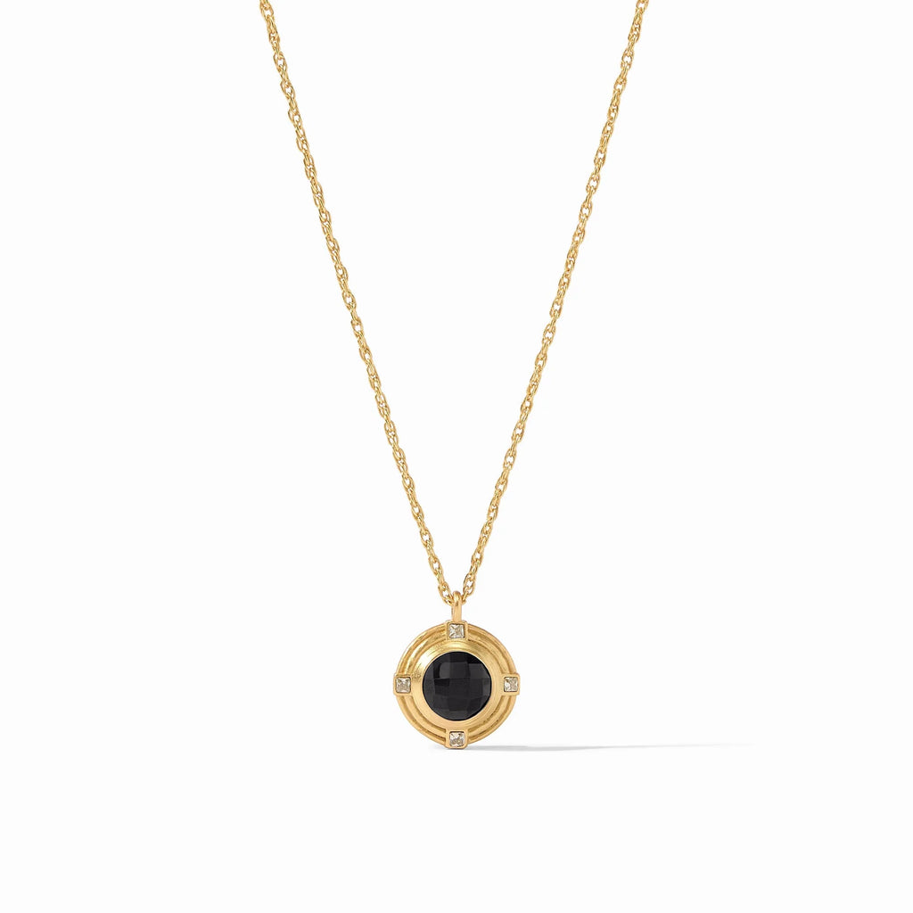 Julie Vos Astor Solitaire Necklace in Obsidian Black