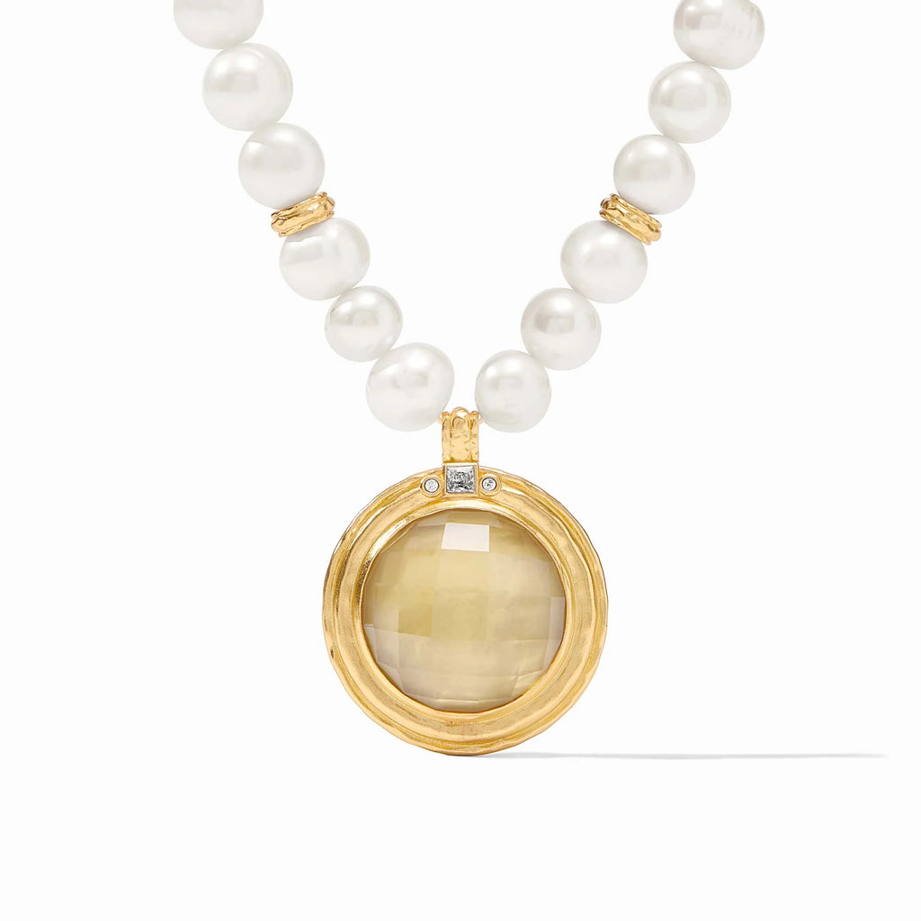 Julie Vos Astor Statement Necklace in Iridescent Champagne