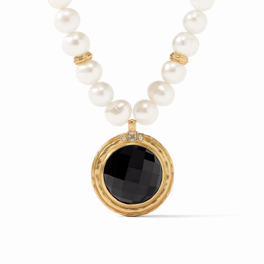 Julie Vos Astor Statement Necklace in Obsidian Black