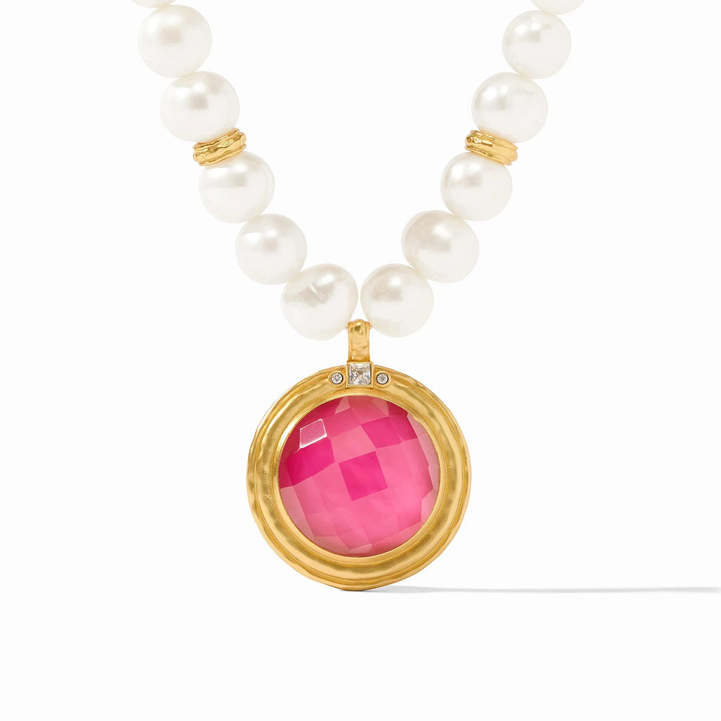 Julie Vos Astor Statement Necklace in Iridescent Raspberry