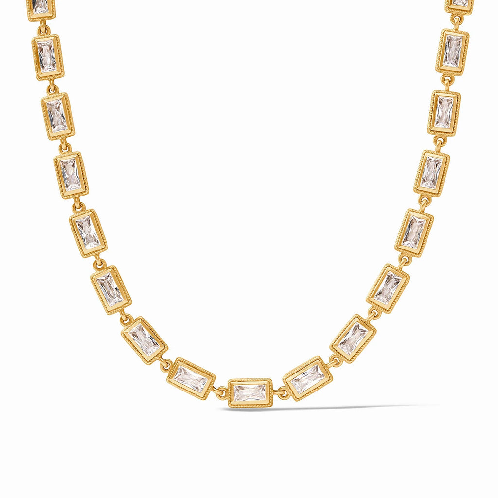 Julie Vos Baguette Tennis Necklace in Cubic Zirconia