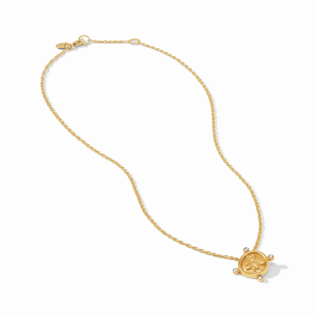 Julie Vos Bee Cameo Solitaire Necklace