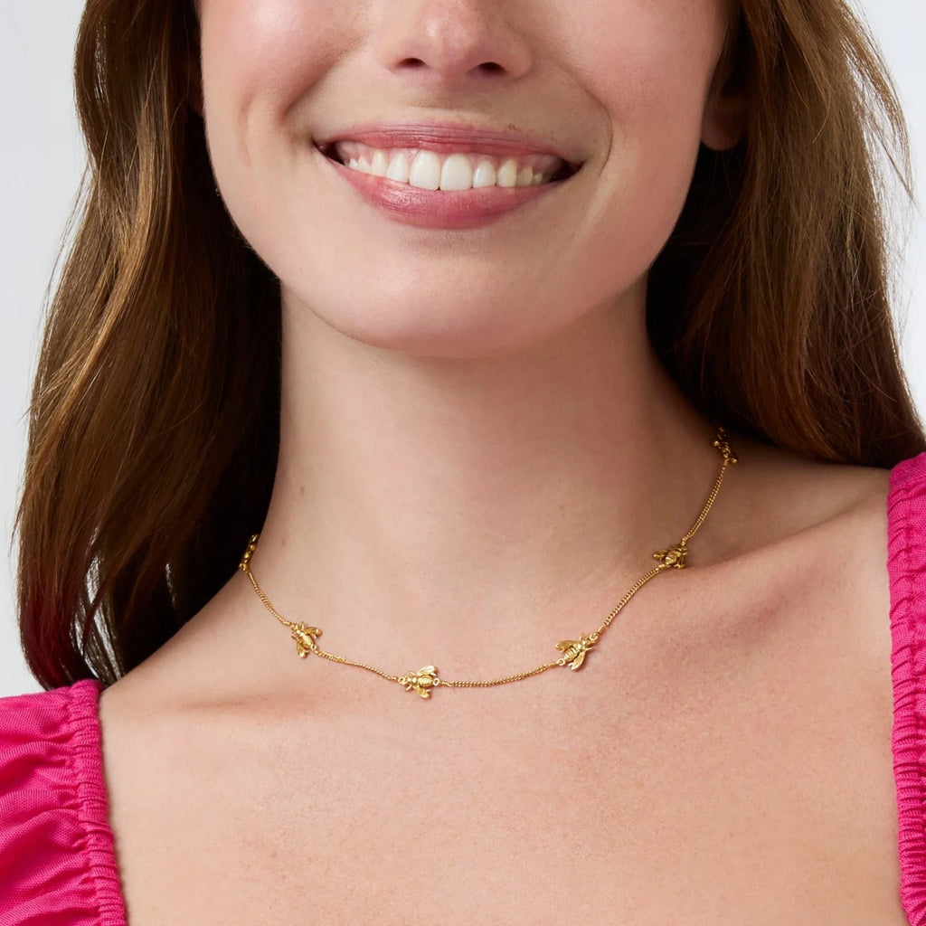 Julie Vos Bee Delicate Station Necklace