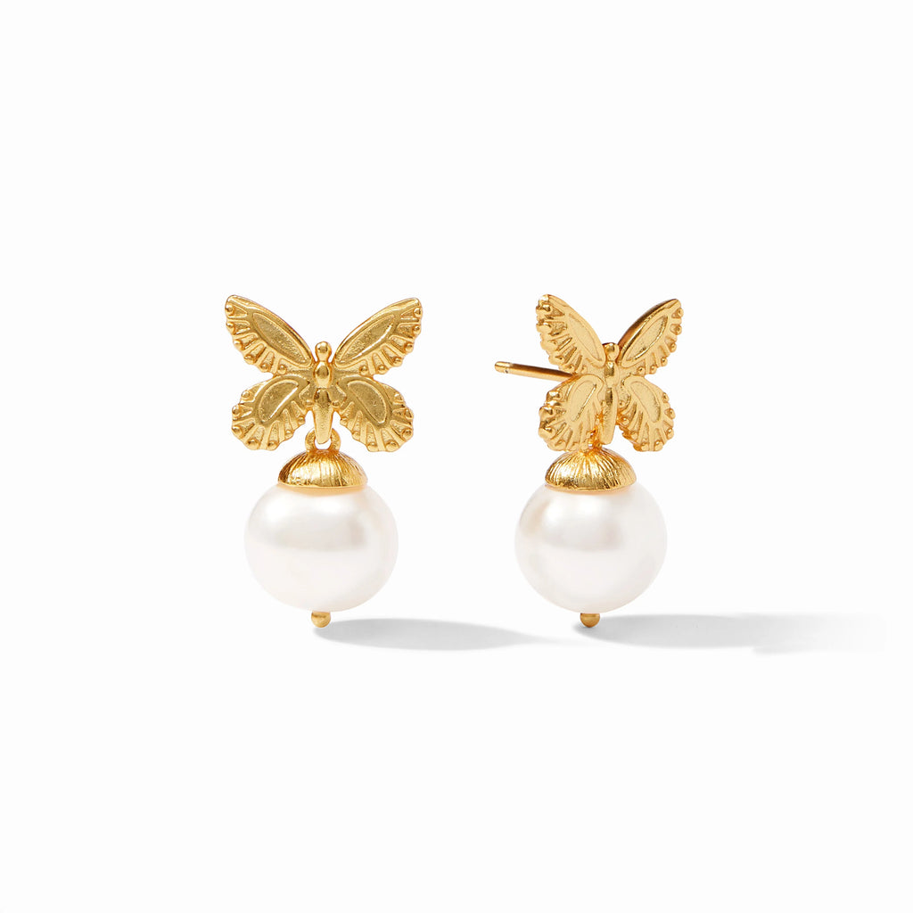 Julie Vos Butterfly Pearl Drop Earring