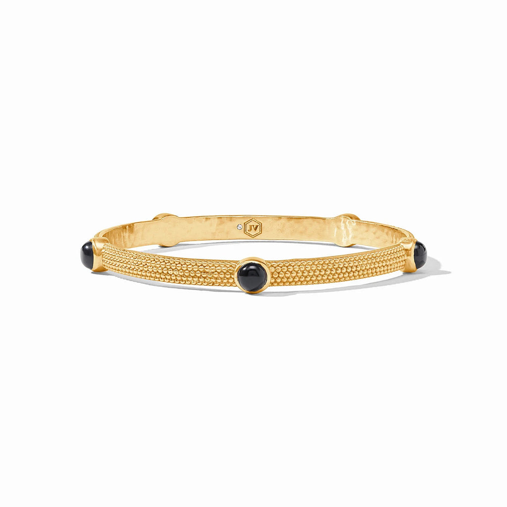 Julie Vos Cabochon Bangle in Obsidian Black