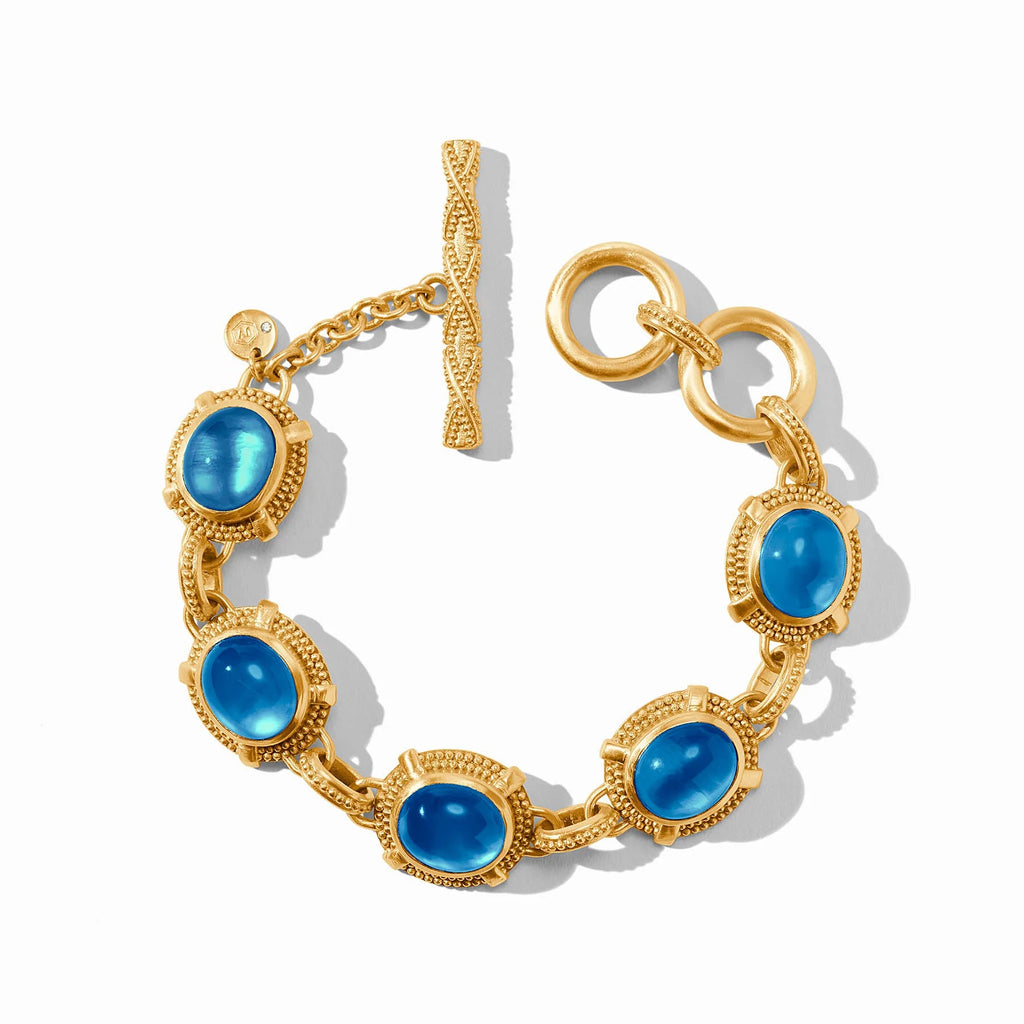 Julie Vos Cabochon Bracelet in Iridescent London Blue