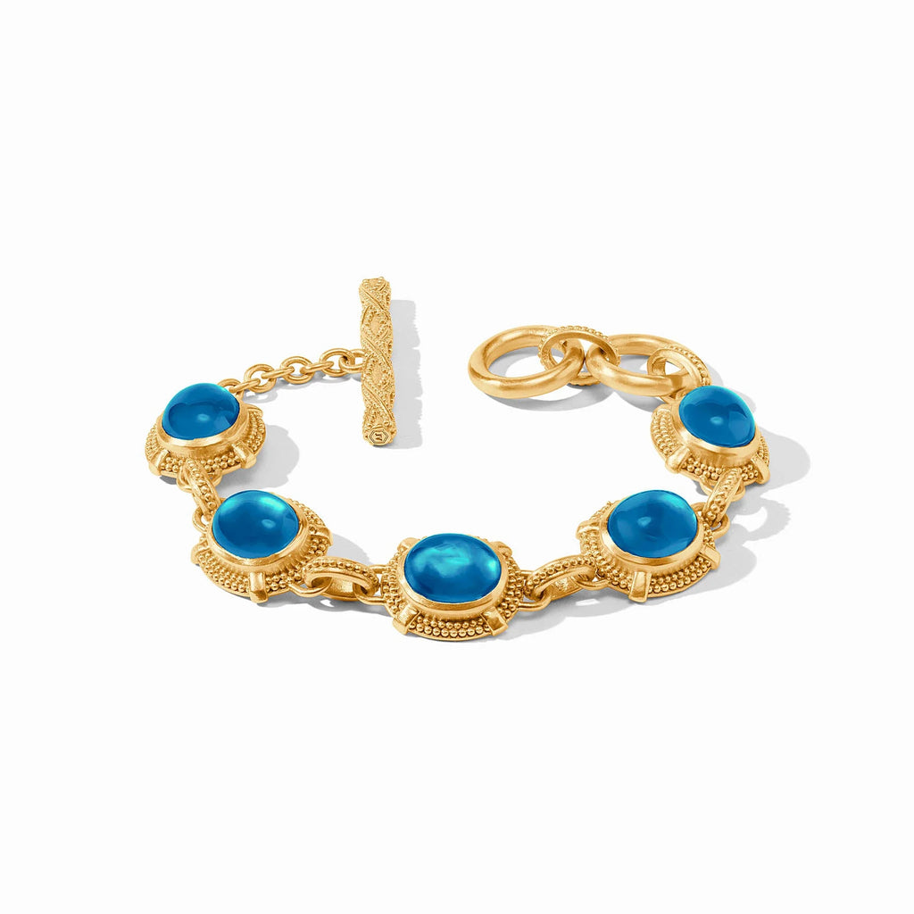 Julie Vos Cabochon Bracelet in Iridescent London Blue