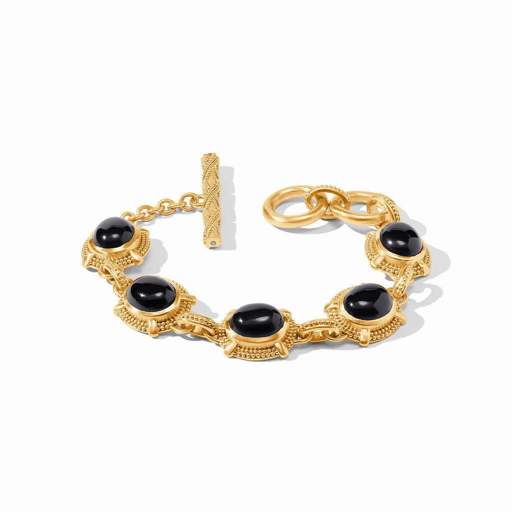 Julie Vos Cabochon Bracelet in Obsidian Black