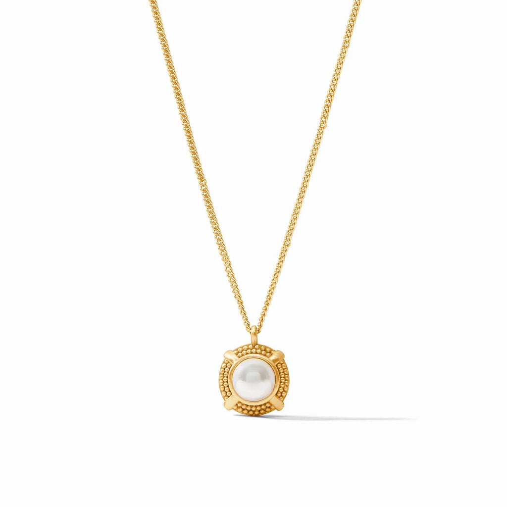 Julie Vos Cabochon Solitaire Necklace in Pearl