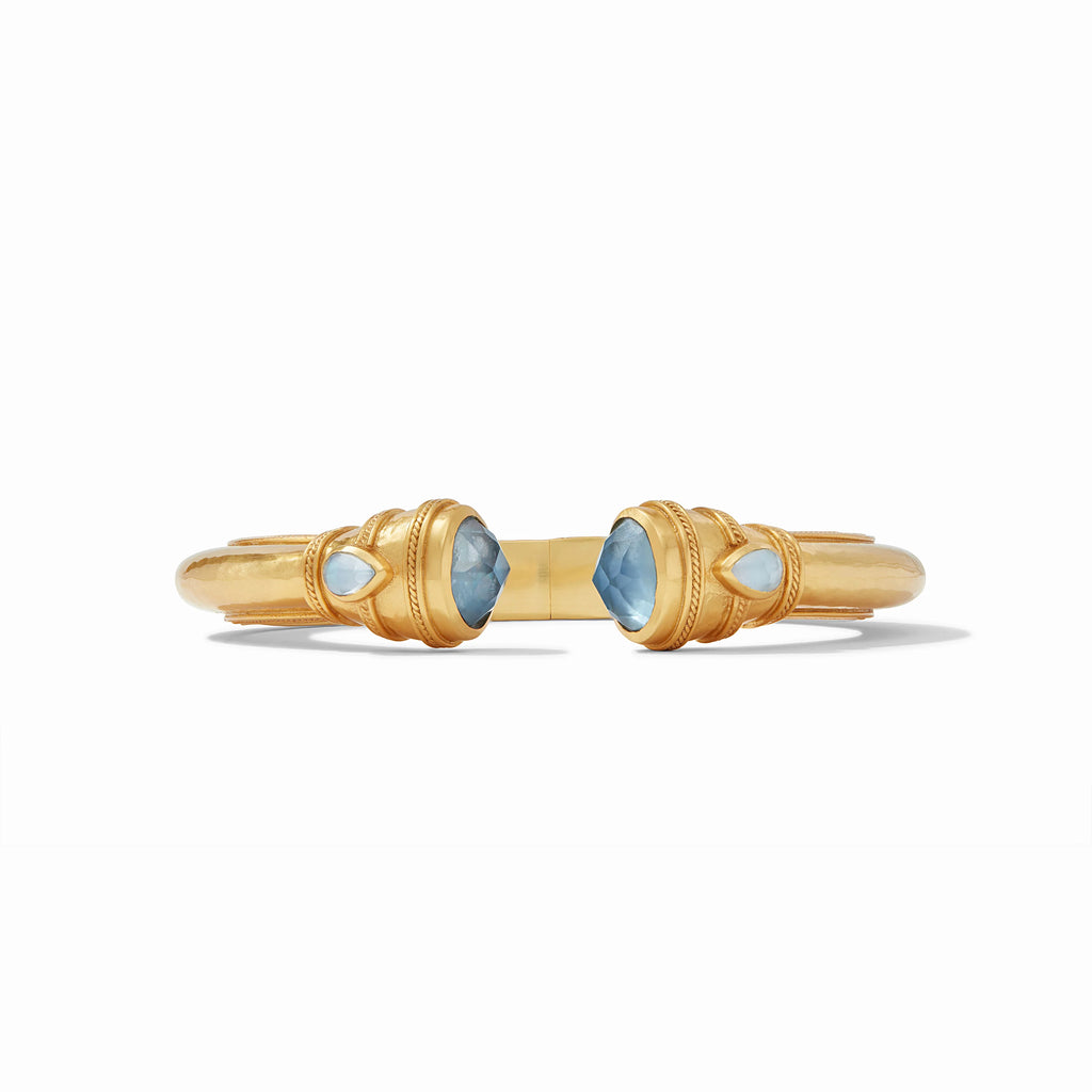 Julie Vos Cannes Demi Cuff in Iridescent Chalcedony Blue