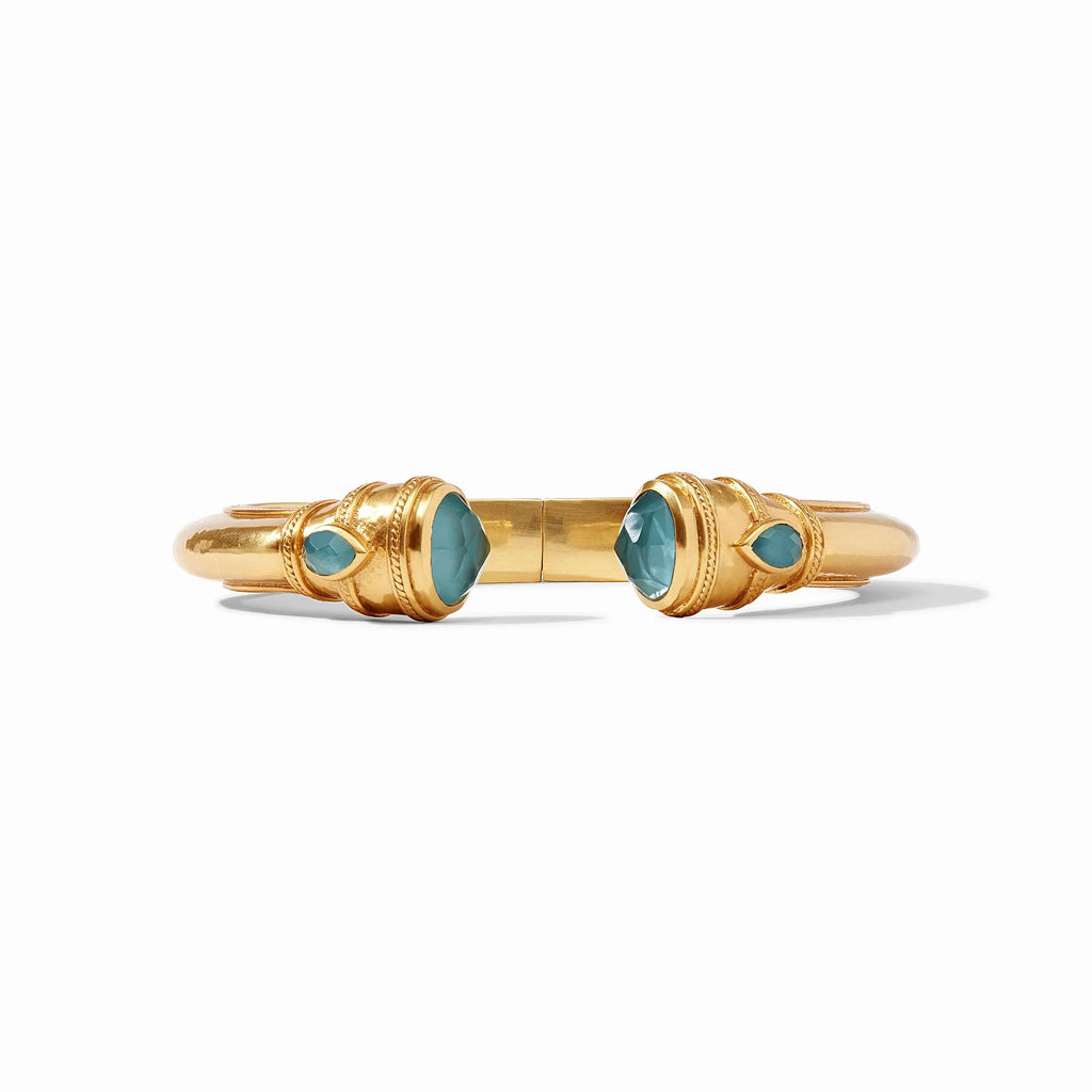 Julie Vos Cannes Demi Cuff in Iridescent Peacock Blue