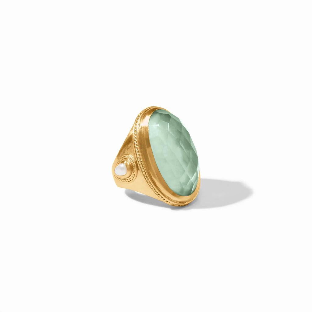 Julie Vos Cannes Statement Ring in Iridescent Aquamarine Blue