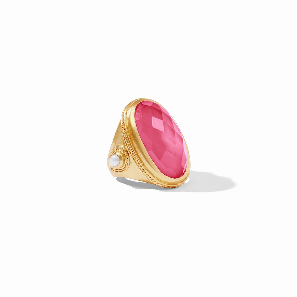 Julie Vos Cannes Statement Ring in Iridescent Raspberry