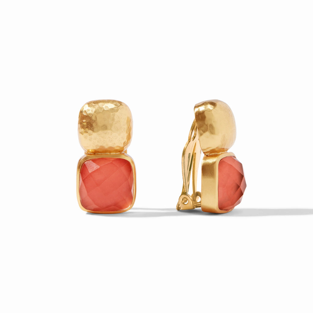 Julie Vos Catalina Clip in Iridescent Coral