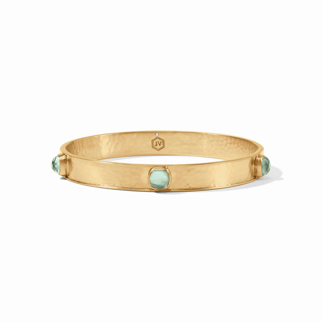 Julie Vos Catalina Stone Bangle in Iridescent Aquamarine Blue