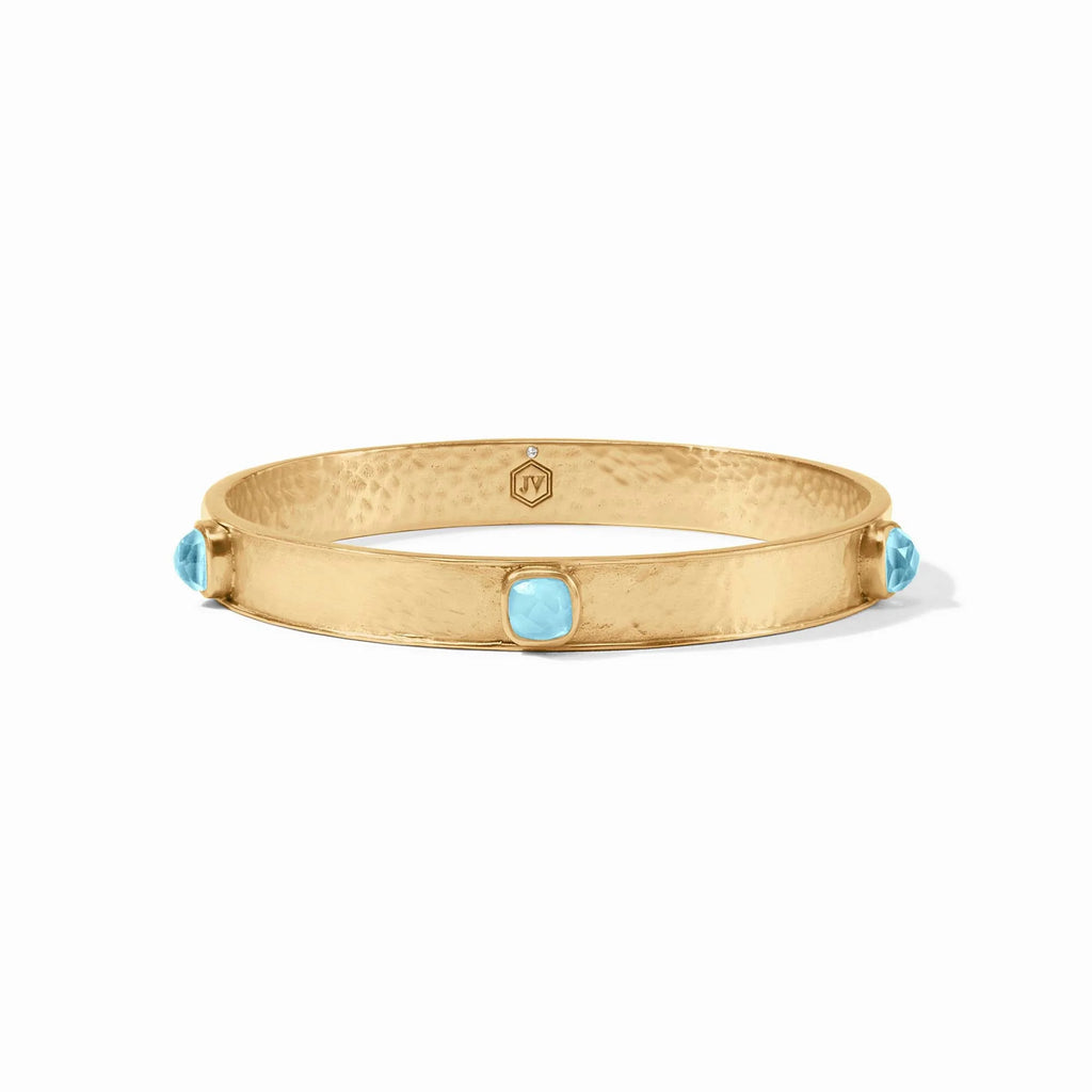 Julie Vos Catalina Stone Bangle in Iridescent Capri Blue