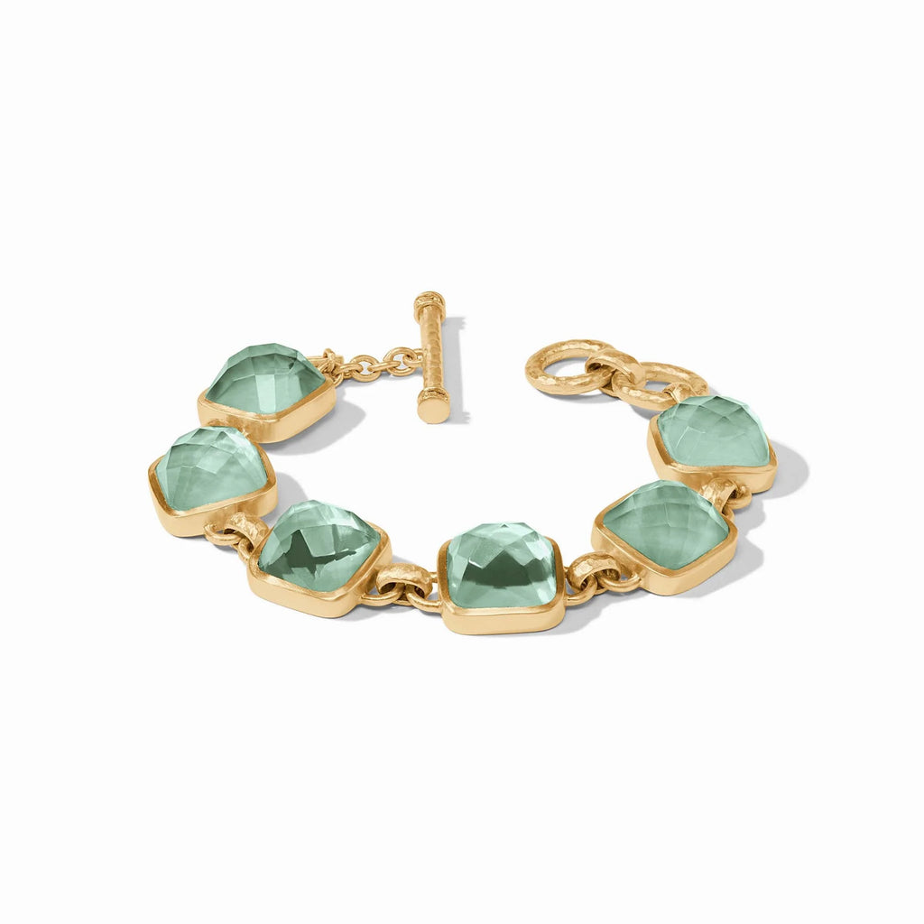 Julie Vos Catalina Stone Bracelet in Iridescent Aquamarine Blue