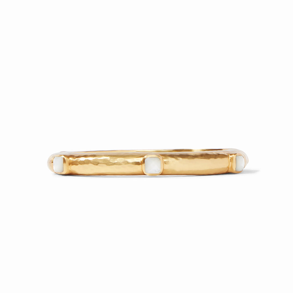 Julie Vos Catalina Stone Hinge Bangle in Mother of Pearl