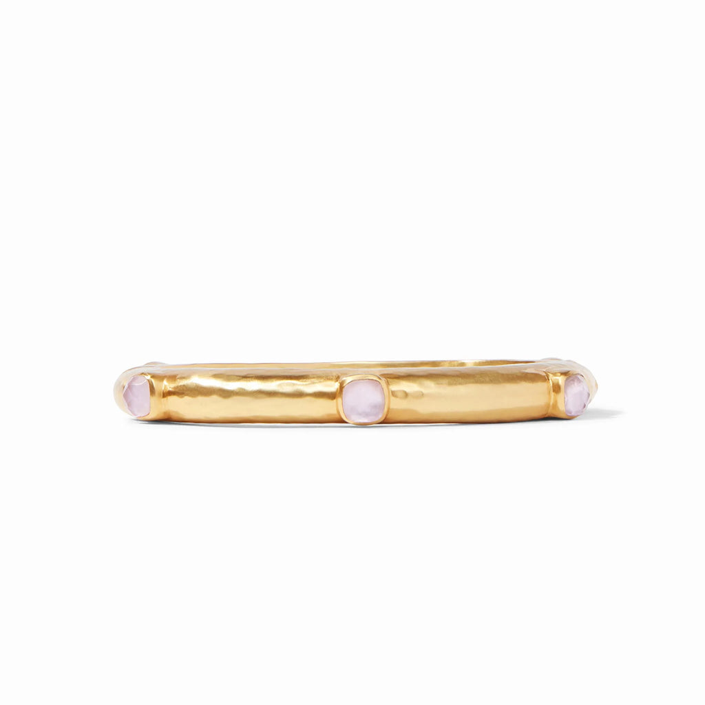 Julie Vos Catalina Stone Hinge Bangle in Iridescent Rose