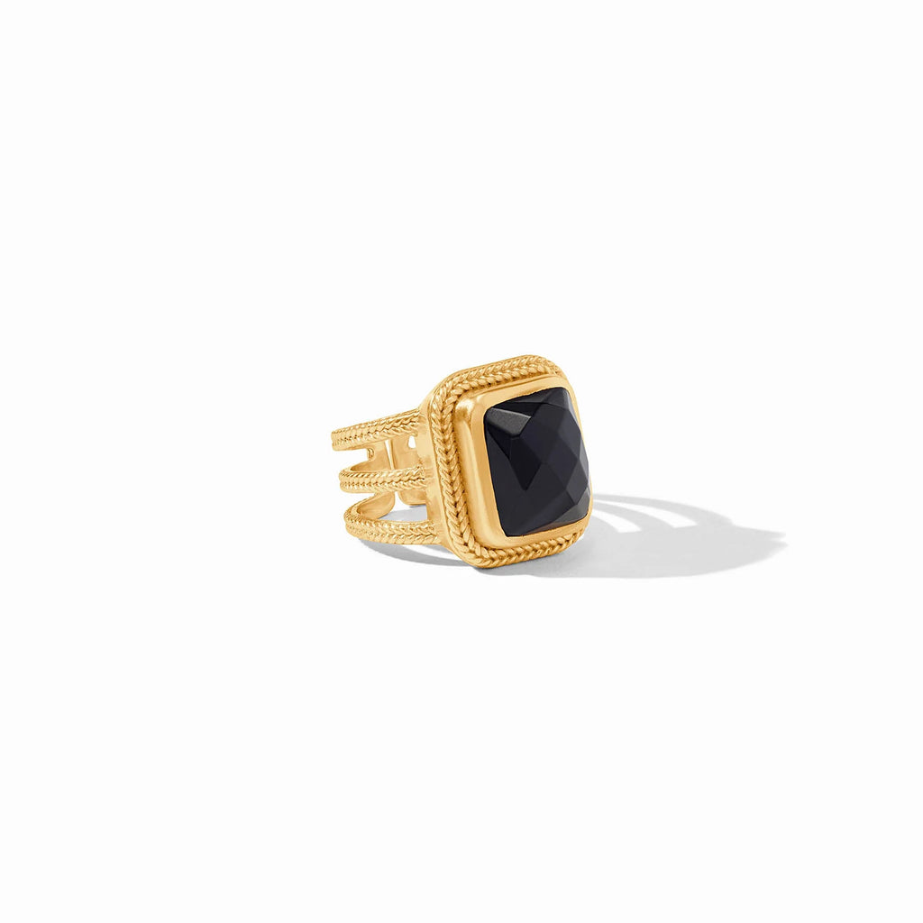 Julie Vos Cheval Statement Ring in Obsidian Black