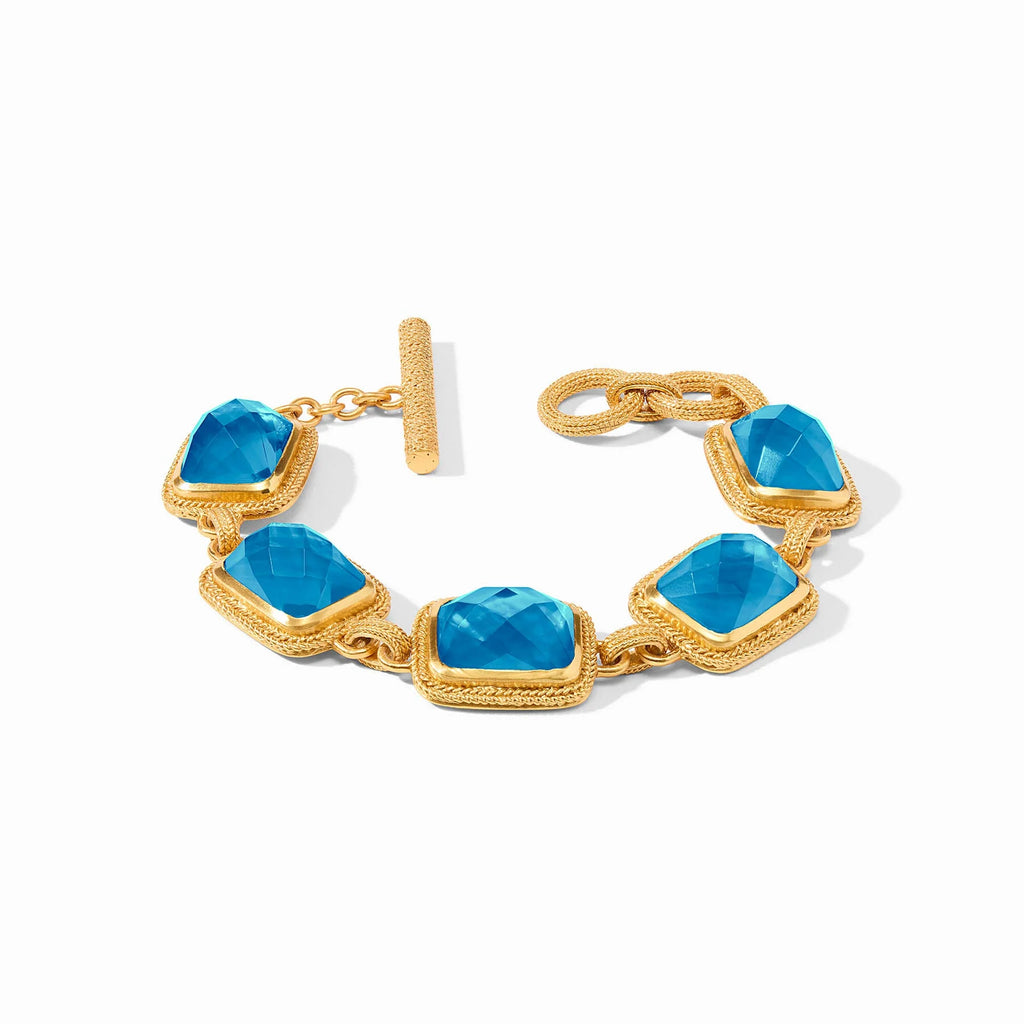 Julie Vos Cheval Stone Bracelet in Iridescent London Blue