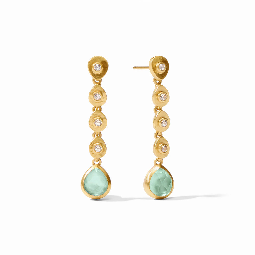 Julie Vos Clementine Drop Earring in Iridescent Aquamarine Blue