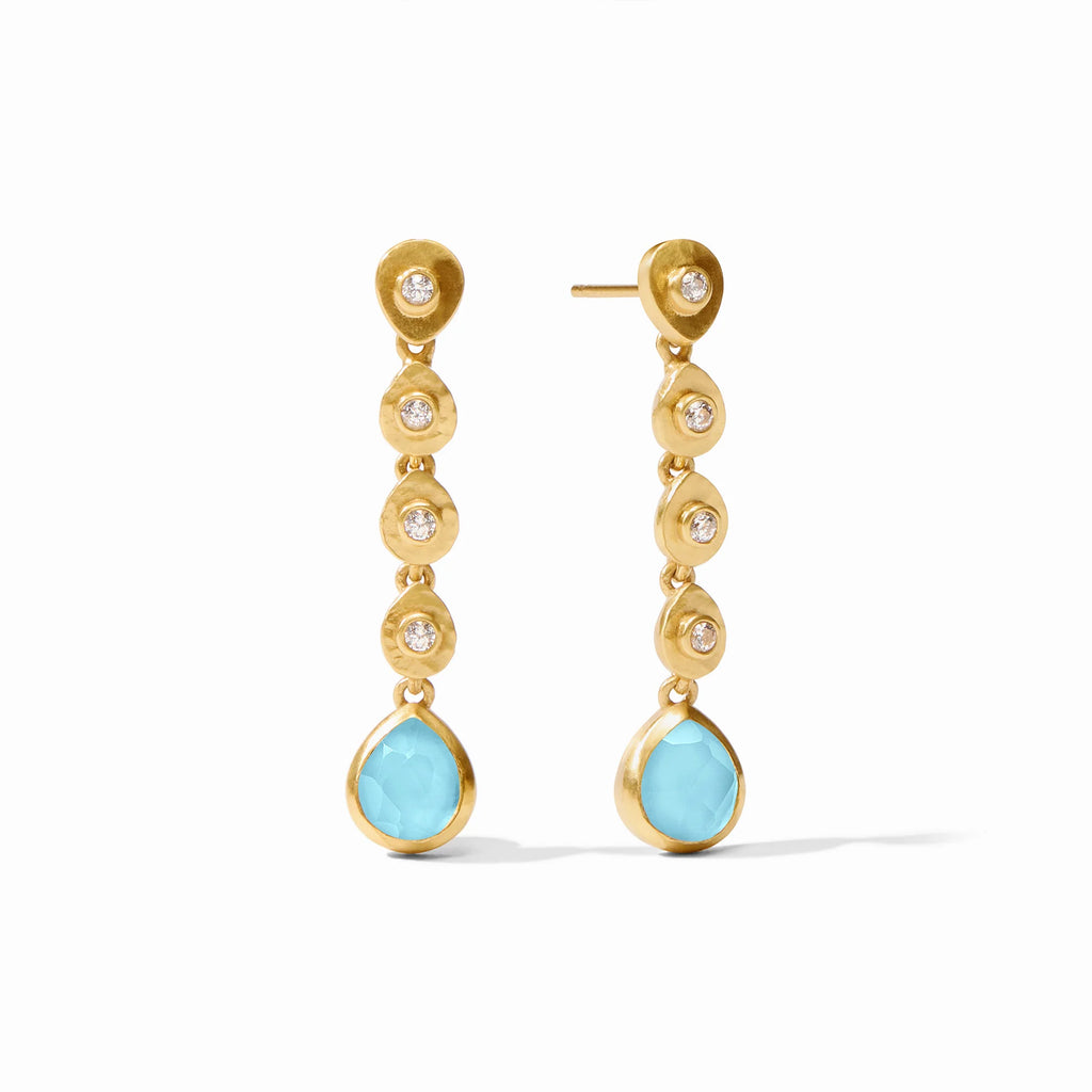 Julie Vos Clementine Drop Earring in Iridescent Capri Blue