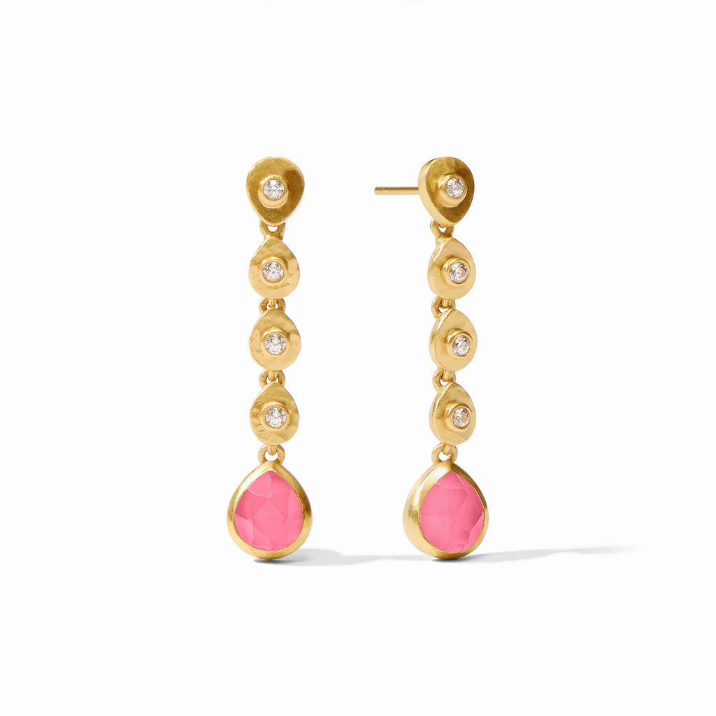 Julie Vos Clementine Drop Earring in Iridescent Peony Pink