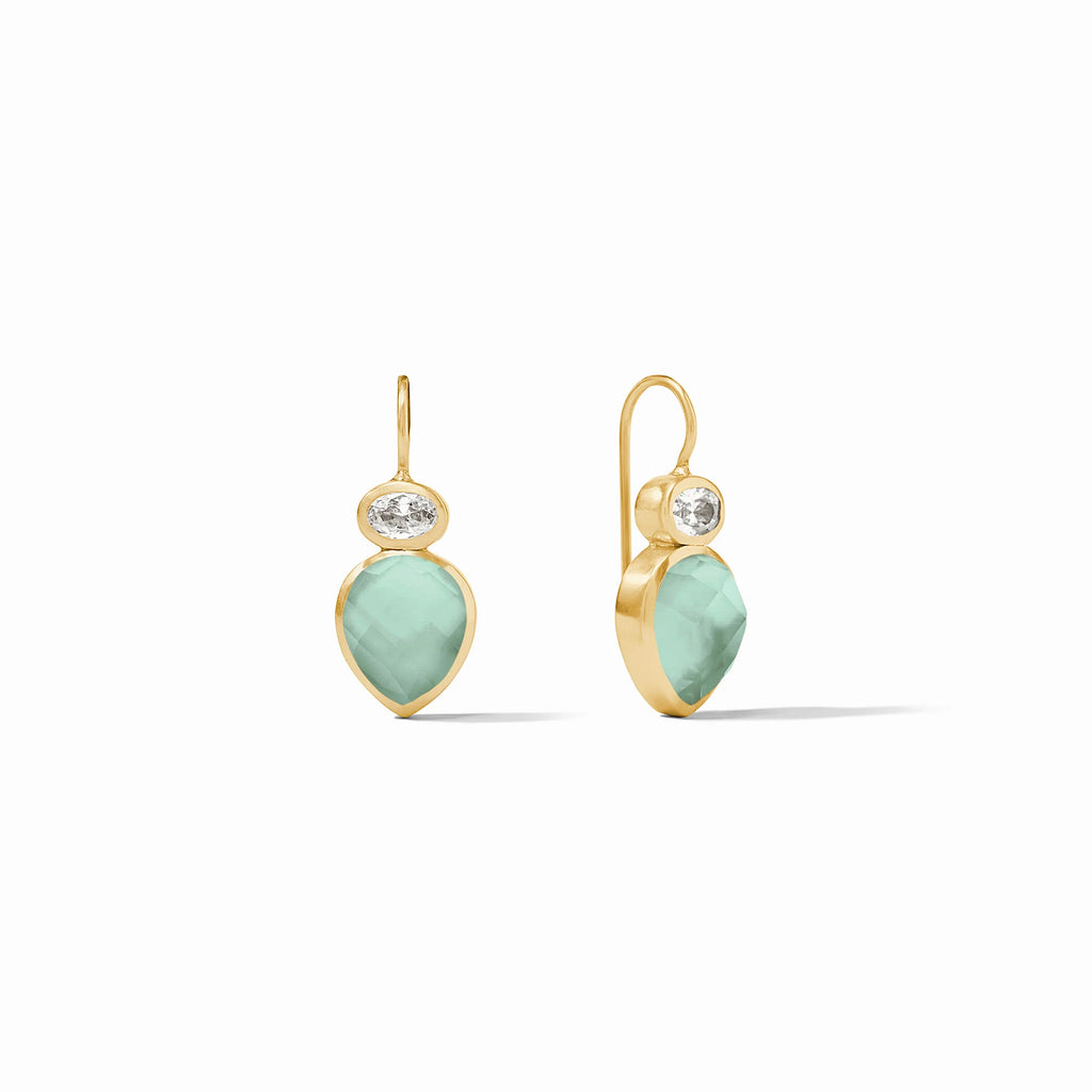 Julie Vos Clementine Earring in Iridescent Aquamarine Blue