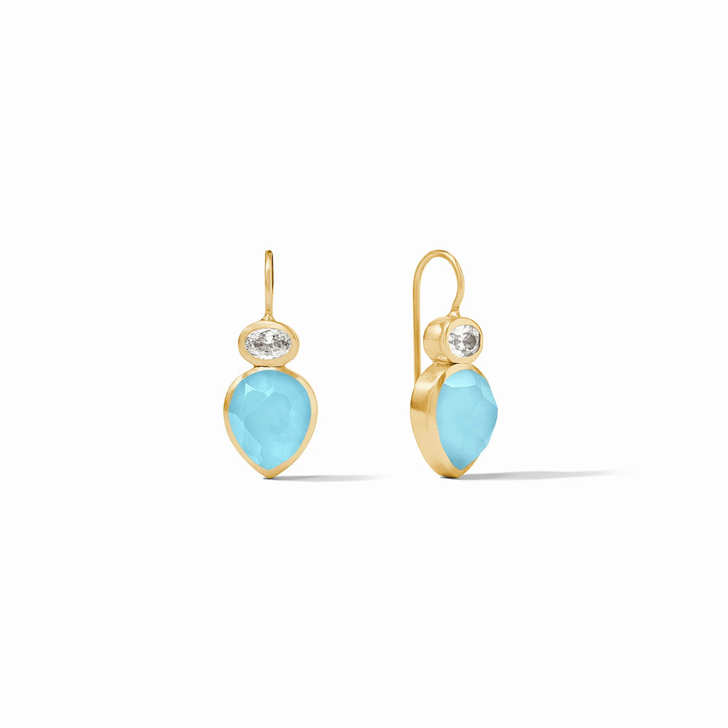 Julie Vos Clementine Earring in Iridescent Capri Blue