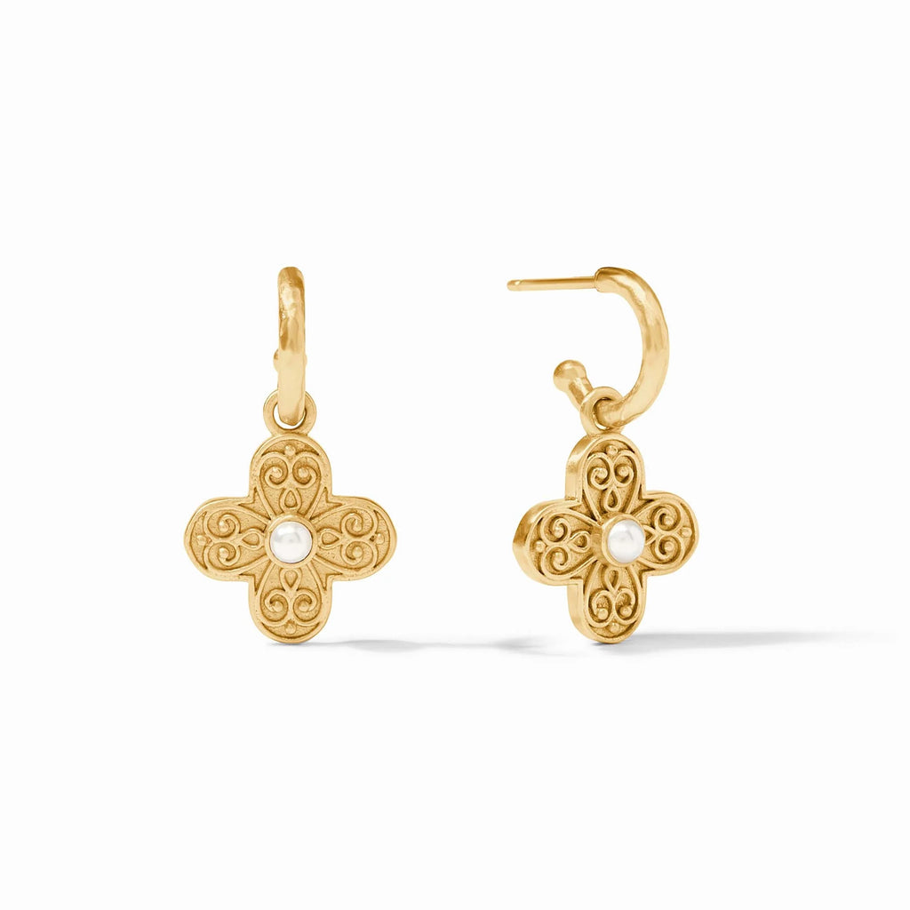 Julie Vos Corinth Hoop & Charm Earring