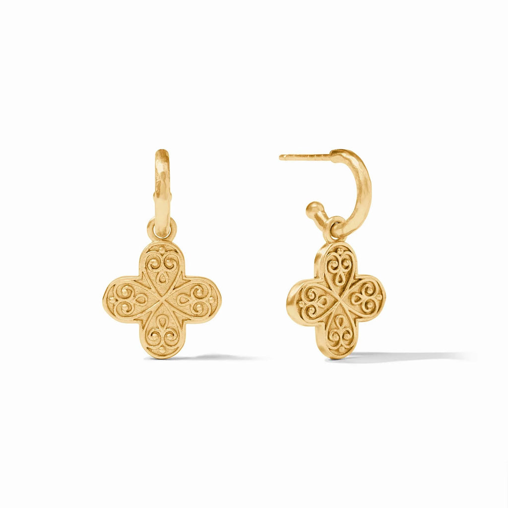 Julie Vos Corinth Hoop & Charm Earring