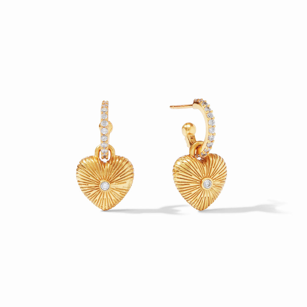 Julie Vos Esme Heart Hoop & Charm Earring