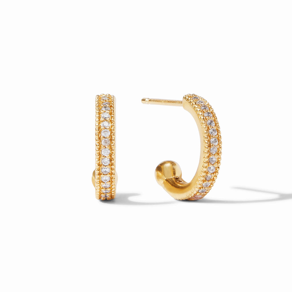 Julie Vos Esme Heart Pavé Hoop & Charm Earring