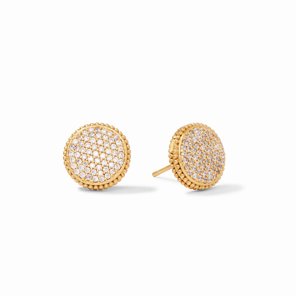 Julie Vos Fleur-de-Lis Pavé Stud