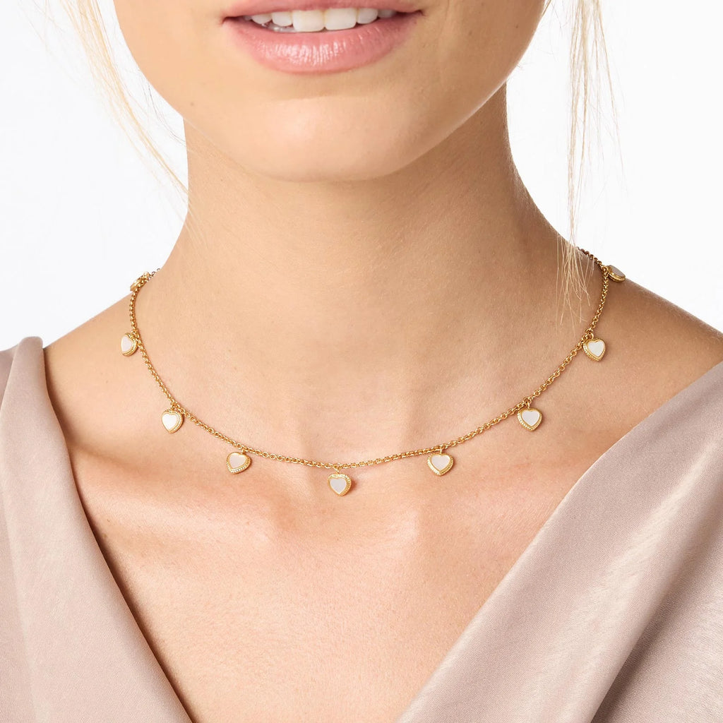Julie Vos Heart Delicate Charm Necklace