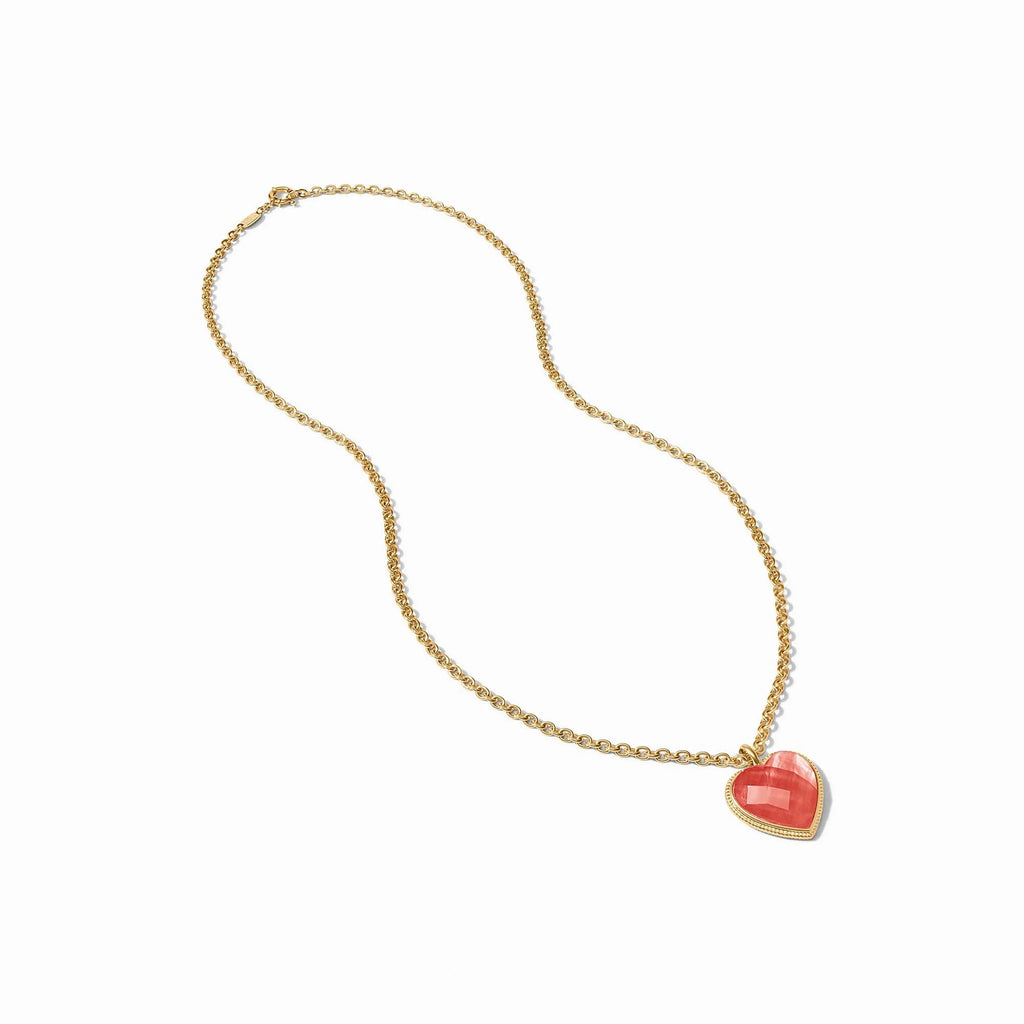 Julie Vos Heart Pendant in Iridescent Blush Pink