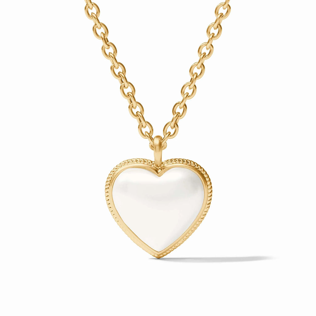 Julie Vos Heart Pendant in Pearl