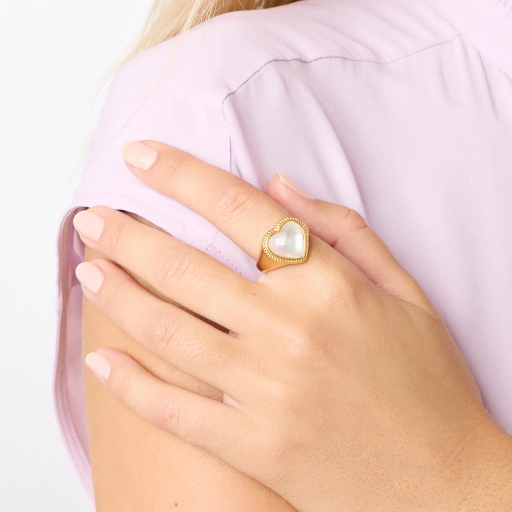 Julie Vos Heart Signet Ring