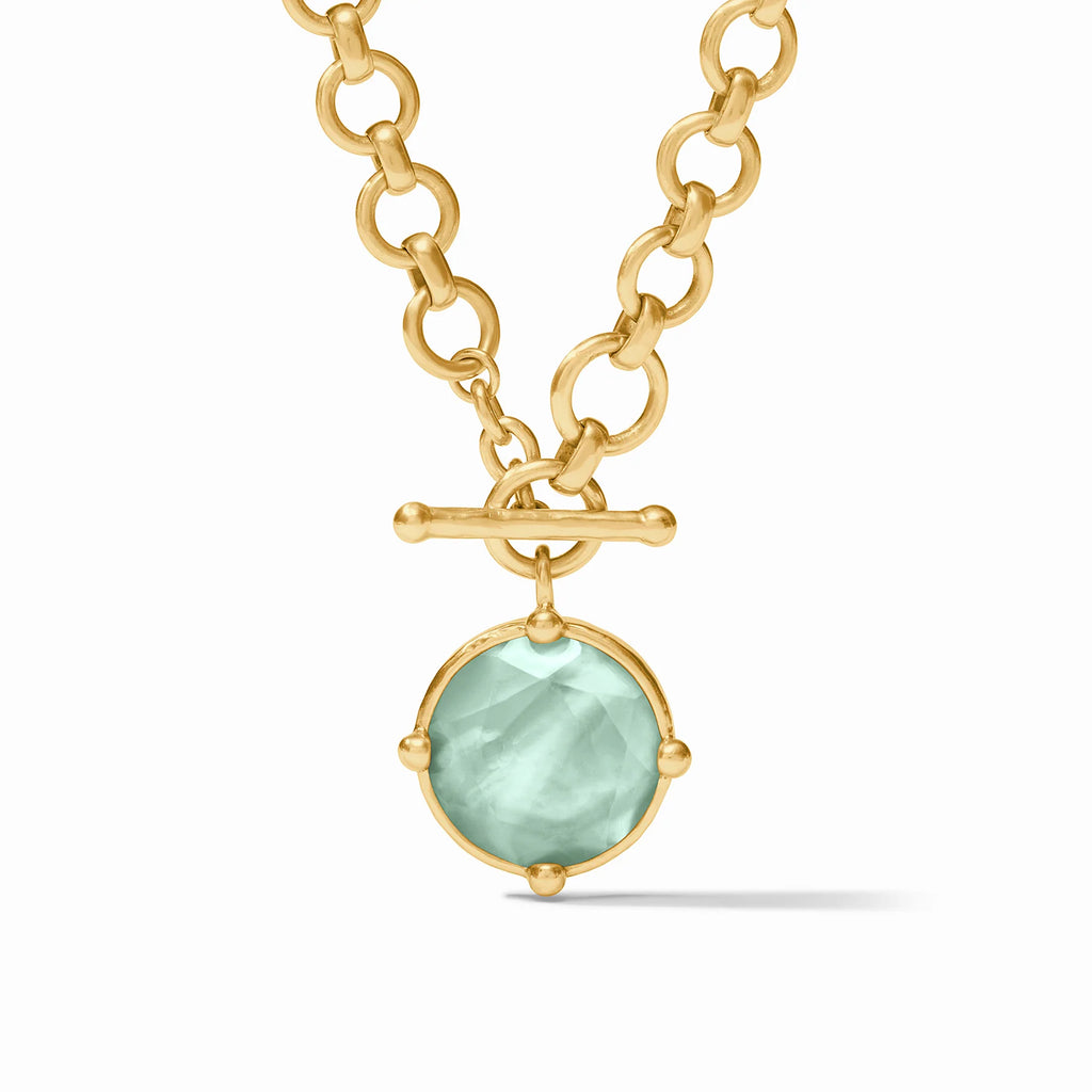 Julie Vos Honeybee Demi Necklace in Iridescent Aquamarine Blue