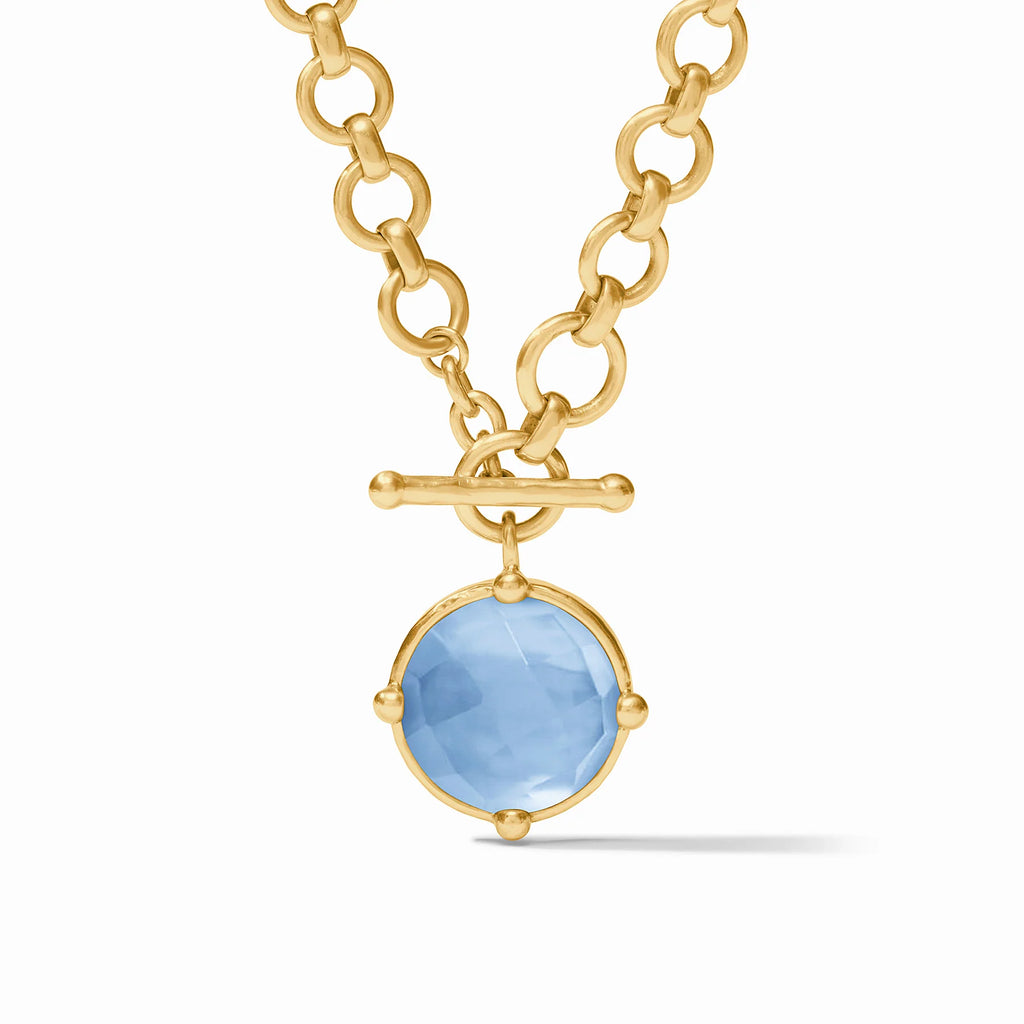 Julie Vos Honeybee Demi Necklace in Iridescent Chalcedony Blue