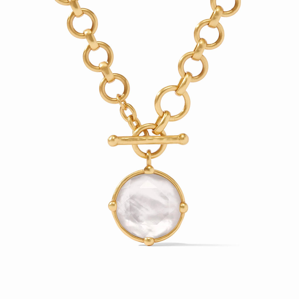 Julie Vos Honeybee Demi Necklace in Iridescent Clear Crystal