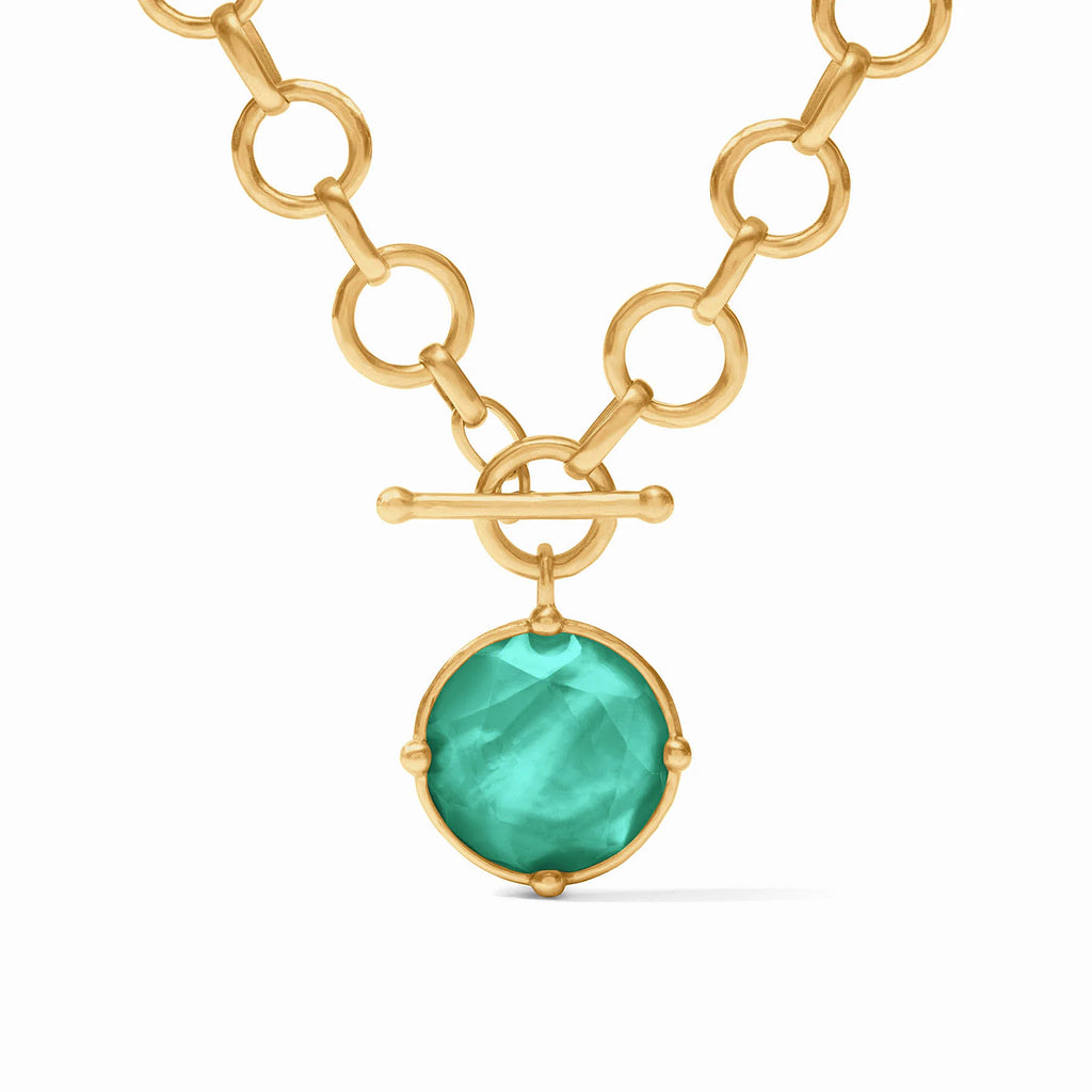 Julie Vos Honeybee Demi Necklace in Iridescent Emerald Green