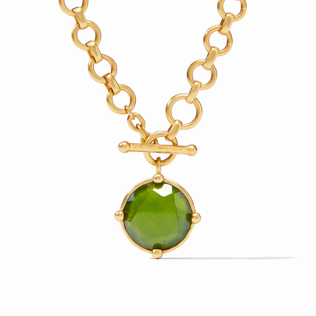 Julie Vos Honeybee Demi Necklace in Iridescent Jade Green