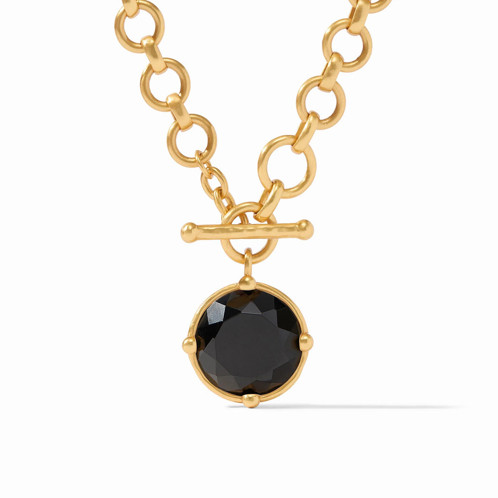 Julie Vos Honeybee Demi Necklace in Obsidian Black