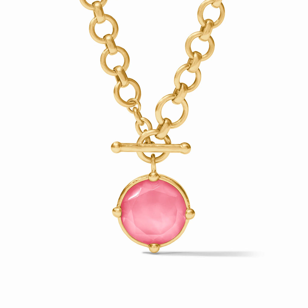 Julie Vos Honeybee Demi Necklace in Iridescent Peony Pink