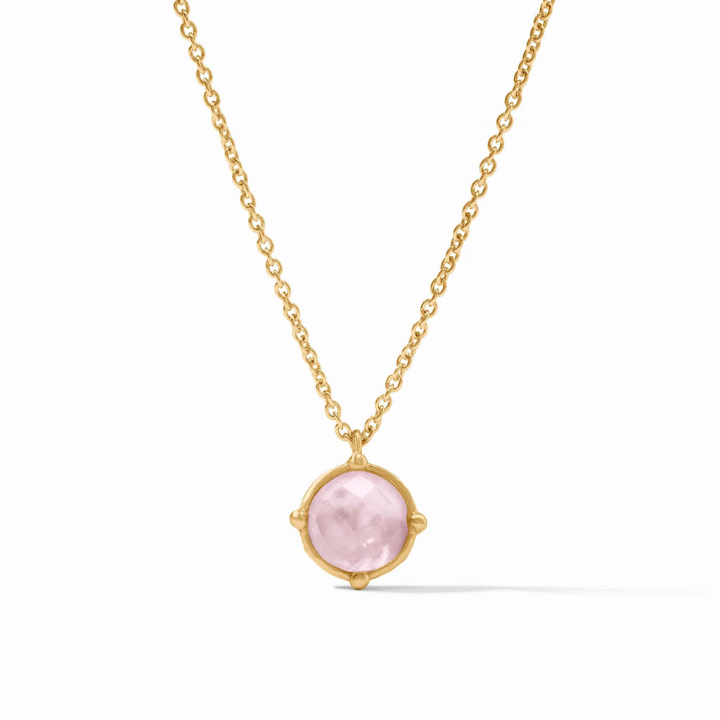 Julie Vos Honeybee Solitaire Necklace in Iridescent Rose